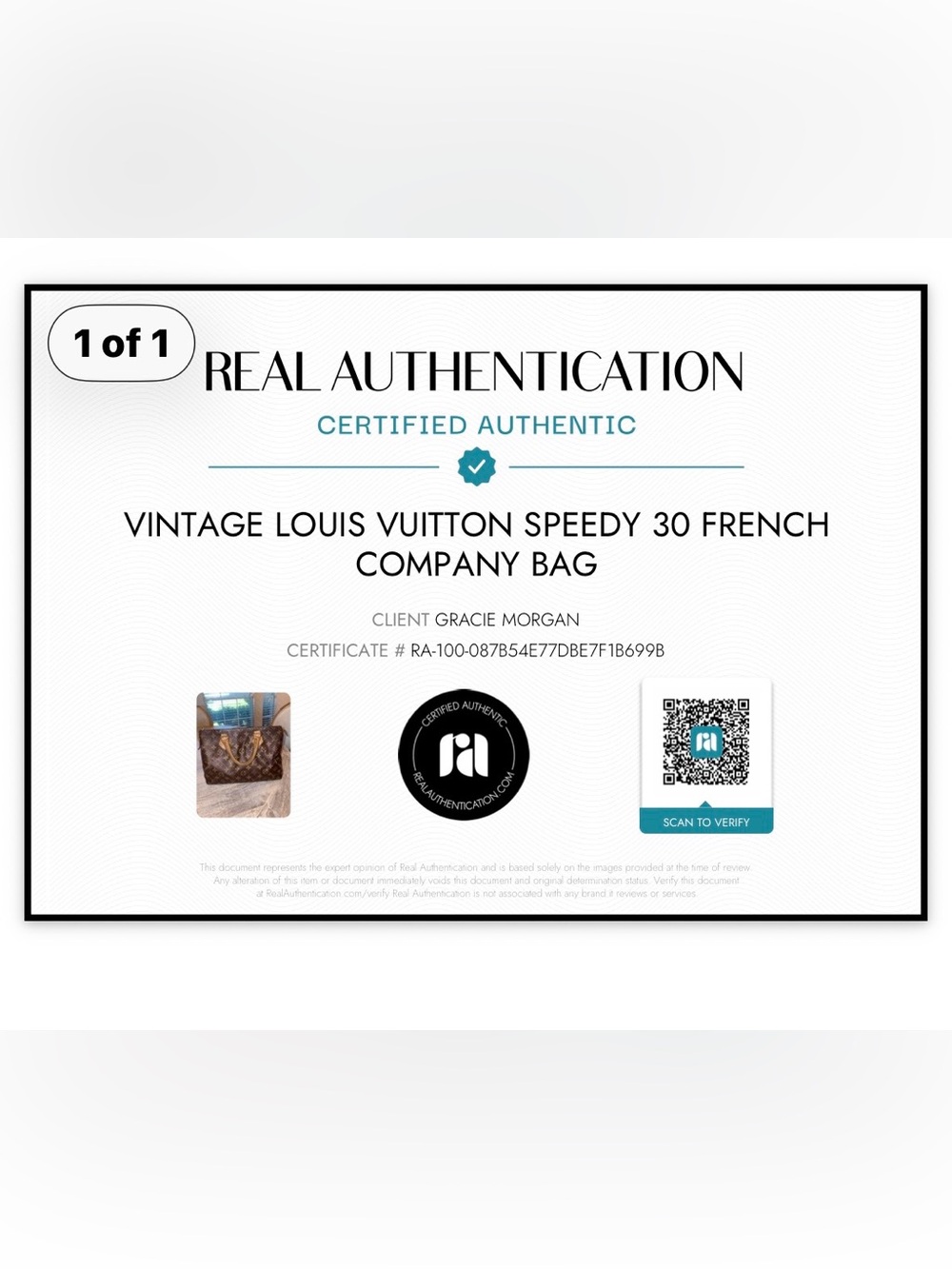 Authentic vintage Louis Vuitton Speedy 30 French Company Bag. - Picture 2 of 16